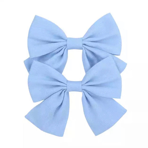 Bow Clips - Baby Blue